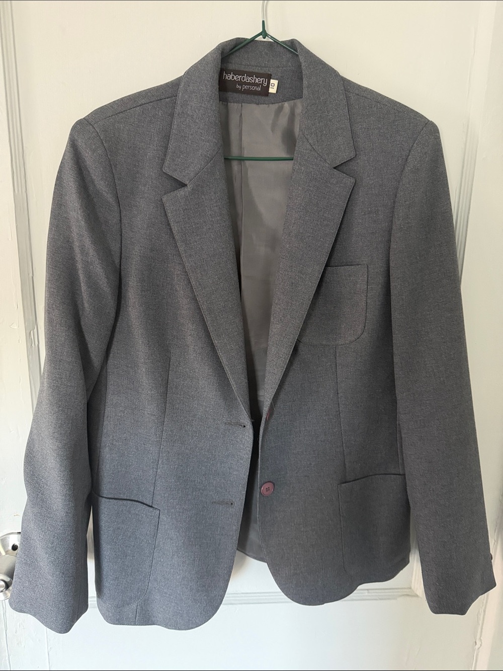 Haberdashery by Perennial Women's Gray Blazer - Tailored Notch Lapel